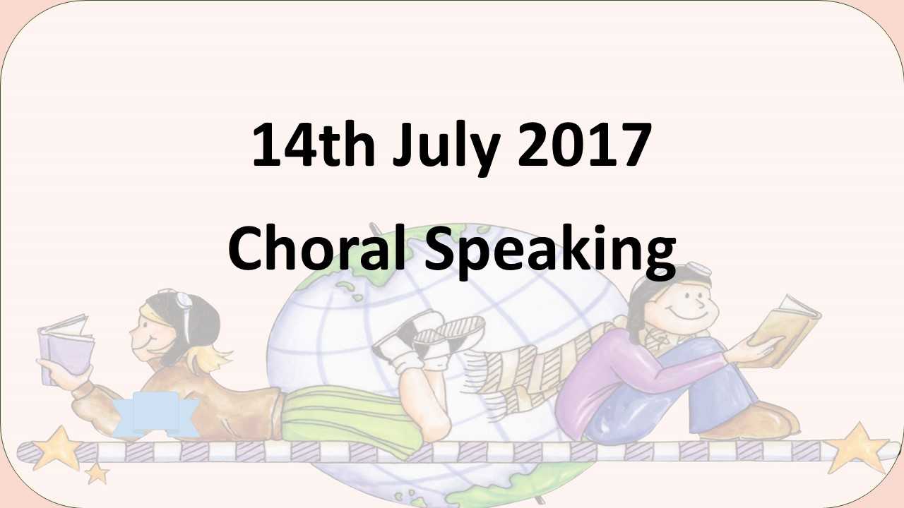 Choral Speaking